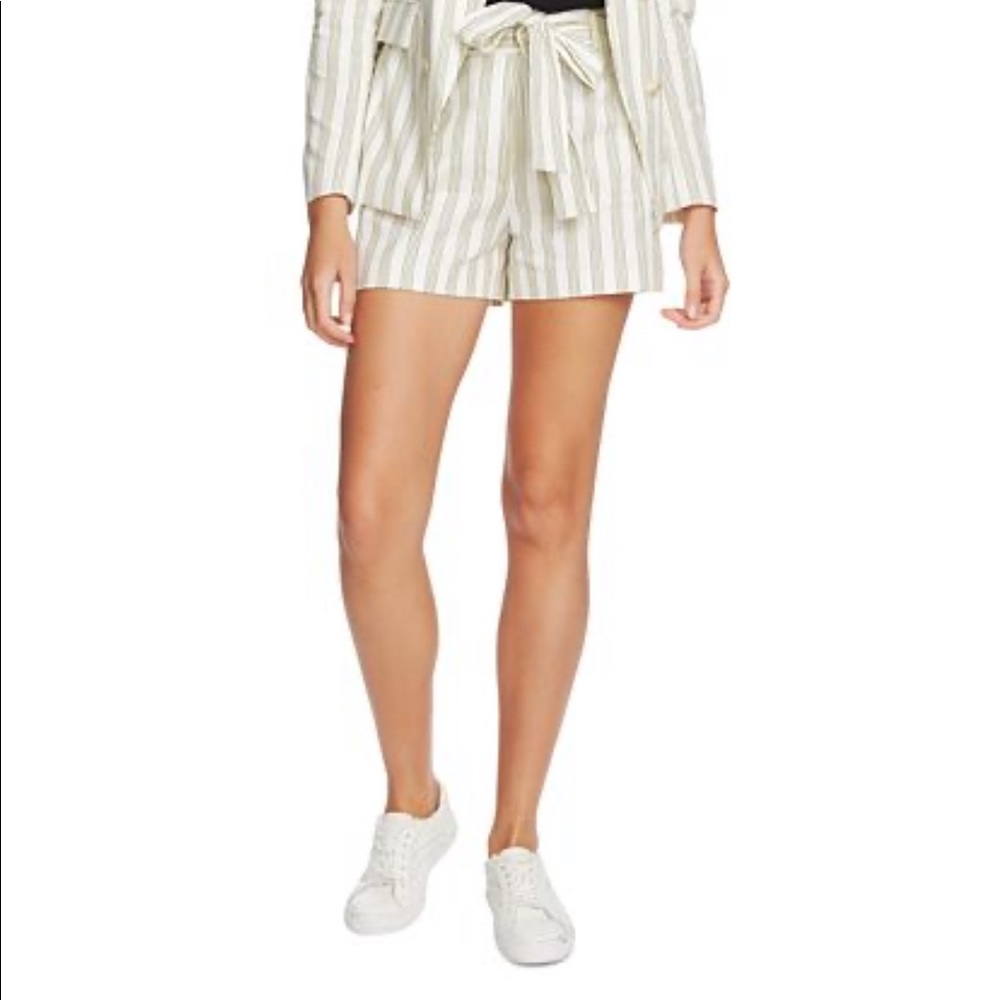 1.STATE
Striped Cotton Tie-Waist Shorts